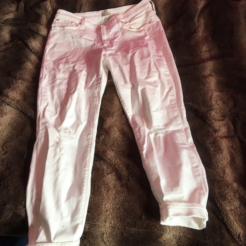 J.Crew 10” High Rise Skinny Jeans White 32